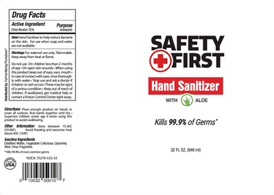 32 Oz Label (Safety First Label 32oz)